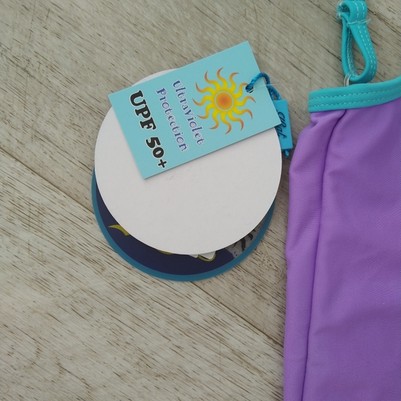 NWT Girls Flamingo UPF 50+ One Piece Swimsuit - Picture 5 of 5